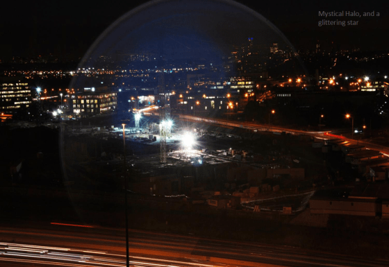 Flashback - a  night scene at the Aga Khan Museum project site on November 29, 2010. Photo: Jim Bowie.