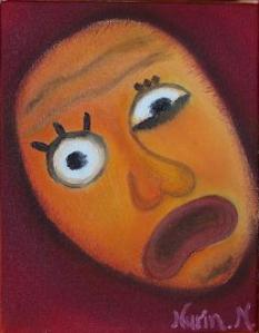 "Bewilderment", Oil on Canvas (Original Size 9" x 7"), Nurin Merchant, 2006
