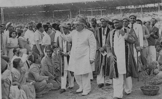 His Highness the Aga Khan III at the Diamond Jubilee celebration in Mumbai