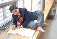 Bilaal Rajan Going Barefoot during Volunteer's Week