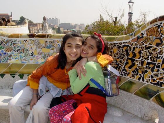 Aliya-Nur and Shazia'Ayn in Barcelona