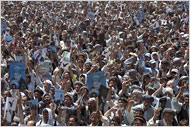 Thousands greet Mr. Karzai at election rally in Dar-e-Kayan Please click for New York Times slideshow