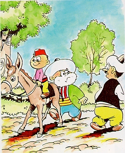 Hodja, son and donkey Hodja, son and donkey