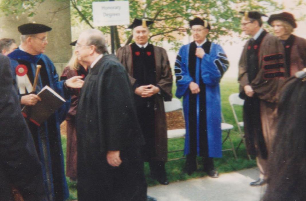Mawlana Hazar Imam, His Highnes the Aga Khan, pictured at "The Green" at Brown University, 1996. Photo: Abdulmalik Merchant