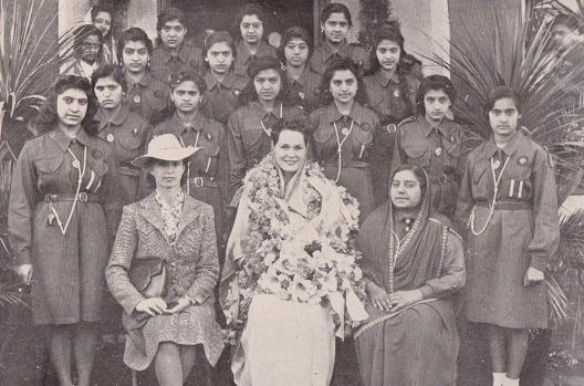 Begum Aga Khan with Girl Guides Begum Aga Khan with Girl Guides