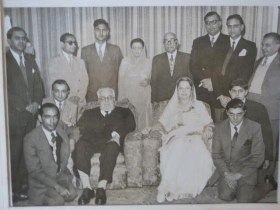 Aga Khan III and Mata Salamat, London, with Hadi Kothari last moment in the photo, see story below