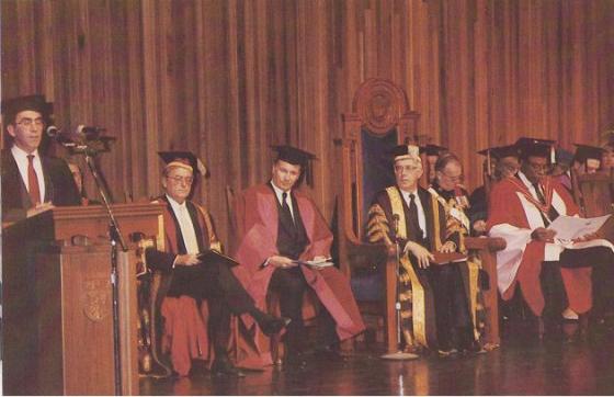 Aga Khan IV, 49th Ismaili Imam, at McMaster, 1987