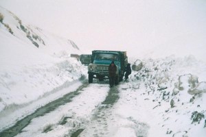 In 1991, leaders of the Ismaili community in Gorno-Badakhshan (representing some two-thirds of the local population) drew the attention of His Highness the Aga Khan to the potential danger of famine in the region as a result of the cessation of Soviet subsidies following the independence of Tajikistan. Consultants sent by the Aga Khan Development Network concluded that a famine was imminent and humanitarian relief programme were prepared targetting the most vulnerable families. Subsequently over a period of time more than 200,000 metric tons of relief supplies were transported from Osh in Kyrgyzstan and distributed throughout Gorno-Badakhshan, an average truck journey of 2,000 km over passes above 4,000m. The photo above is of trucks with humanitarian assistance on the Taldyk pass (altitude: 3,615m). Source: Web site pamirs.org