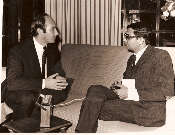 The Aga Khan being interviewed by Mansoor Ladha, one of the few Ismaili journalists who has had the privilege to interview the Aga Khan.