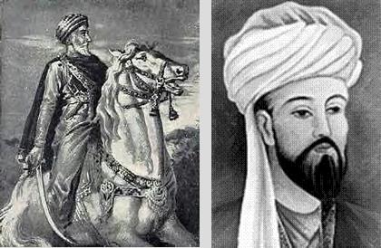 Hassan Sabbah (left) and Rashid al-Din Sinan