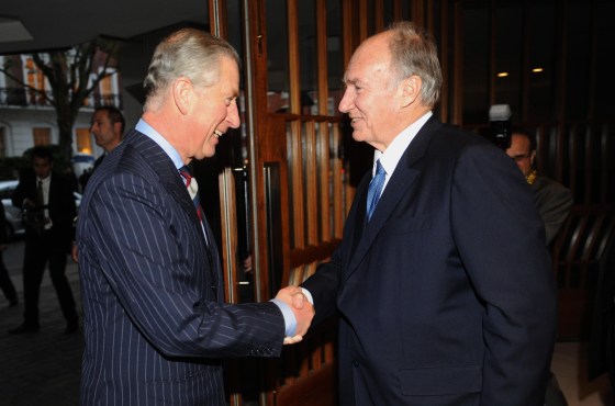 Ismaili Centre Reception - The Aga Khan and Prince Charles