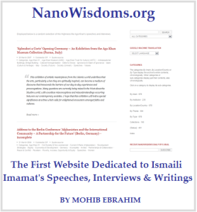 Please click image for an introduction to "NanoWisdoms" by its founder, Mohib Ebrahim
