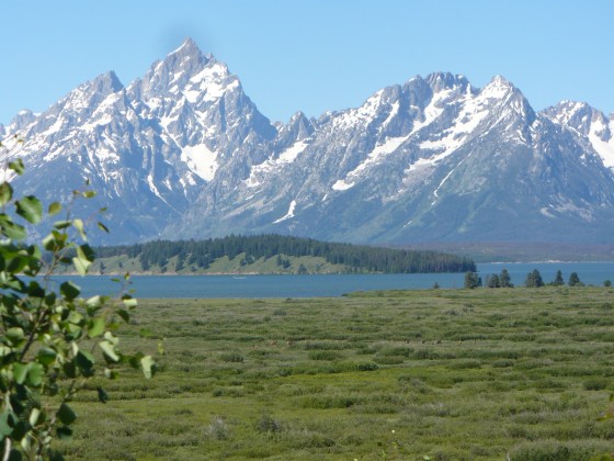The Teton Range from the Jackson Lake Lodge.
