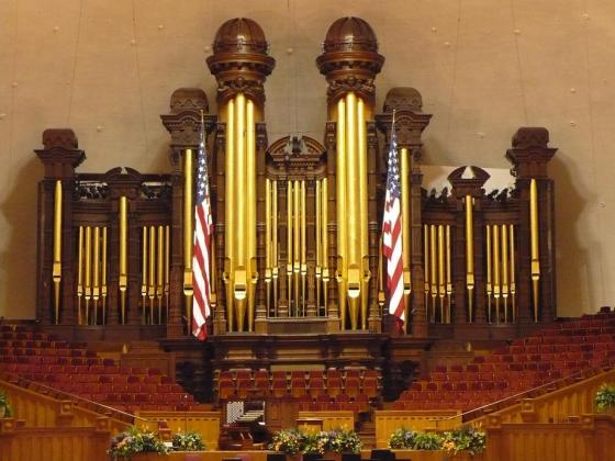 The organ at the Salt Lake City Mormon Tabernacle.