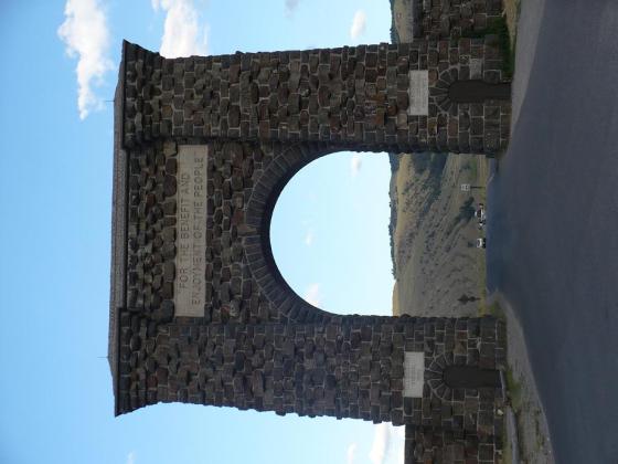 The Roosevelt Gate at the North Entrance of Yellowstone National Park