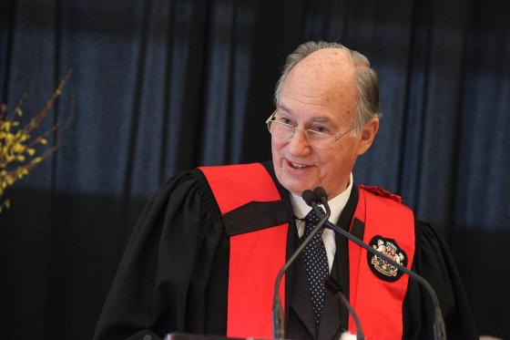His Highness the Aga Khan at the University of Ottawa.
