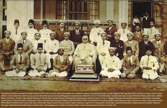 Mawlana Sultan Mahomed Shah with Ismaili missionaries.