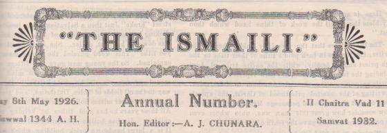"The Ismaili", May 8, 1926 special annual number