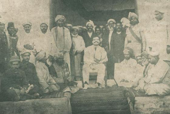 His Highness the Aga Khan with his Ismaili followers in Gwader, India.