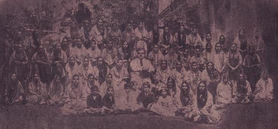 His Highness the Aga Khan with the Ladies Volunteer Corps of Khadak.