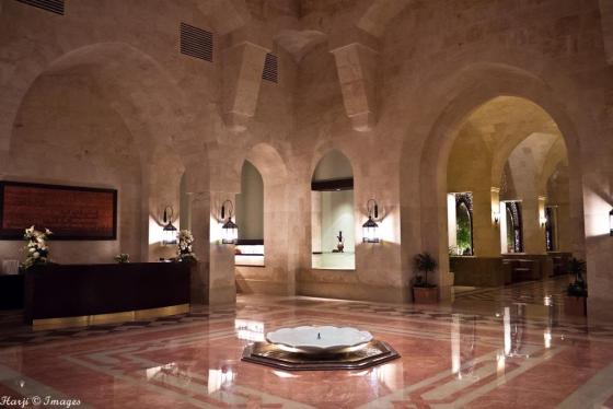 A path to enlightnement. Another magnificent view of the main entrance at the Ismaili Centre, Dubai