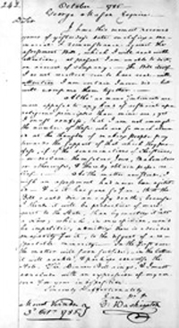 George Washington's 1785 letter wherein he declared that he would welcome "Mohometans" to Mount Vernon if they were "good workmen. Image credit: Library of Congress. Please click for article