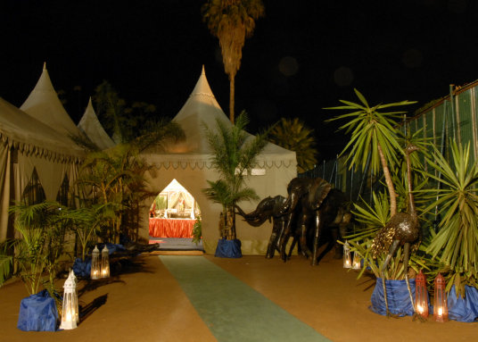 An African courtyard, full of elephants and alligators, invites sportsmen and women into the newly opened Athletes’ Lounge. Palm trees lining the walkway into the lounge provide a flavour of the serene atmosphere within. After an arduous day on the pitch, swimming demanding laps at the pool, or playing a strenuous match on the court, it provides a welcome break for players. Photo: The Ismaili/Zahir Daya