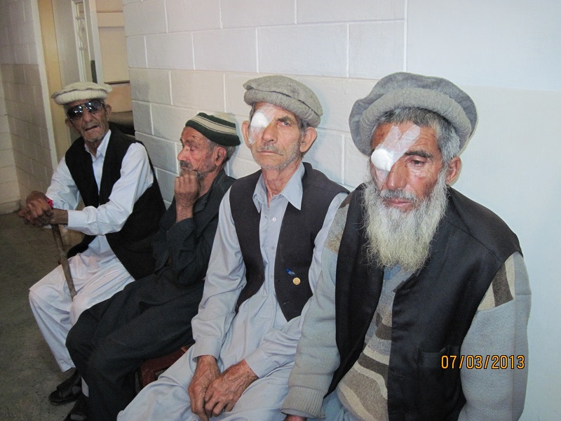 Post of patients following cataract surgery by Dr. Badrudin Kurwa in Chitral, Pakistan. Please click for article. 