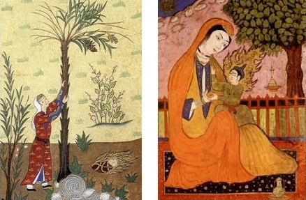 Mary and Jesus and the palm tree that nourished them