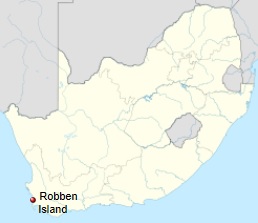  Nelson Mandela was imprisoned on Robben Island for 18 of the 27 years he served behind bars before the fall of apartheid.
