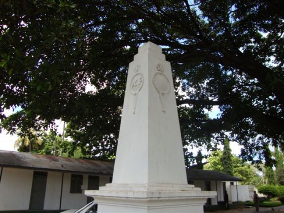  The Aga Khan Ismaili Council for Tanzania has this monument in the current cemetery to honour of three "Shaheeds. Photo: Kamrudin A Rashid Collection Toronto. Copyright.