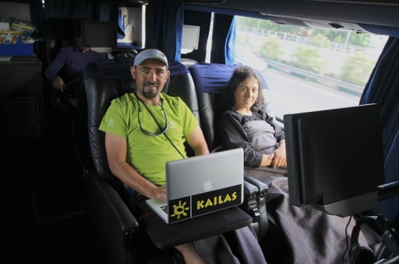 Samina Baig and Mirza Ali experienced some rare moments of luxury as they travelled in this beautiful coach from Mendoza to Buenos Aires during their journey to Argentina to climb Mt. Aconcagua on December 13, 2013. Photo: Samina Baig's Facebook page. Copyright.