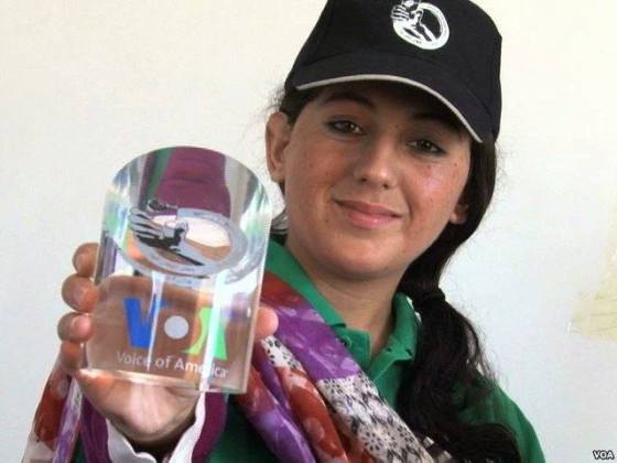 Voice of America's Urdu channel carried a dispatch about Samina Baig and her brother, Mirza Ali in a news segment in 2011 after she had climber a 6300m peak near Hunza in Northern Pakistan, which was then was named after her. Photo: Samina Baig's Facebook page. Copyright.