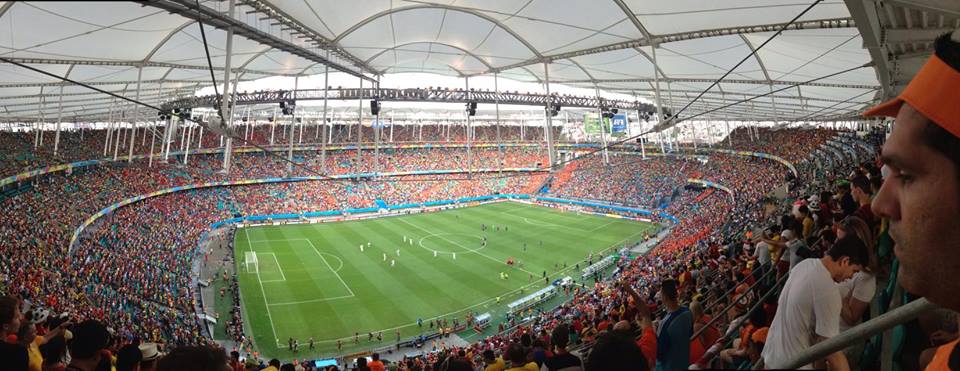 Rahim Khoja took the seat here to watch the Spian-Holland Game. Please click on photo for his story. 