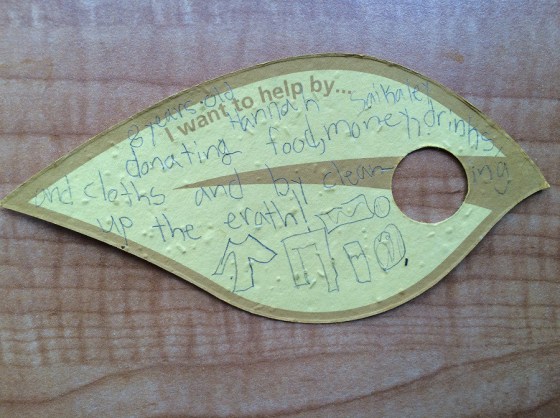 Another child, 8 year old Hannah Saikaley, describes her thoughts of helping others: 