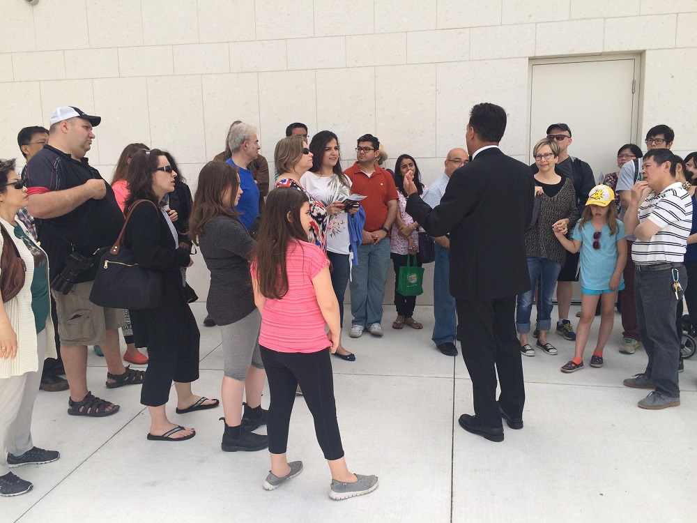 May 24th 2015 - Toronto's 16th Annual Doors Open. The Ismaili Centre, a briefing for visitors. Photo: Malik Merchant/Simerg. Copyright.