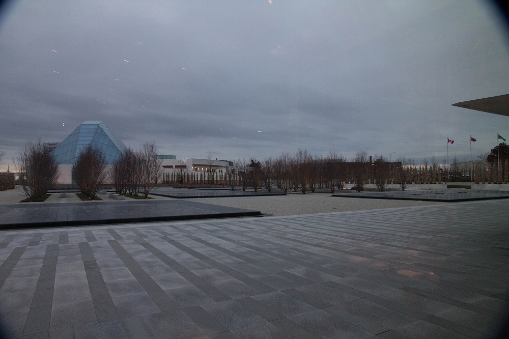 A panoramic view taken from the Aga Khan Museum, with the Ismaili Centre in the background. Photo: Rian Dewji, Toronto. Copyright.