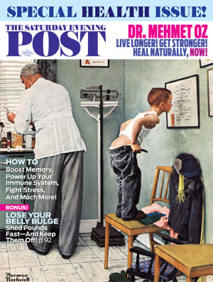 The Saturday Evening Post, one of my regular monthly investments for its great features as well as wonderful health gems.