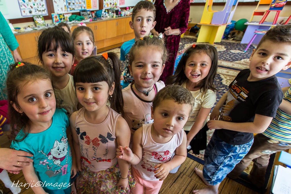 Happy Children Faces at the Dushnabe Ismaili Centre. Please click on image for Muslim Harji's Photo Essay.