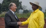Aga Khan and Musoveni at the Land Grant Ceremony