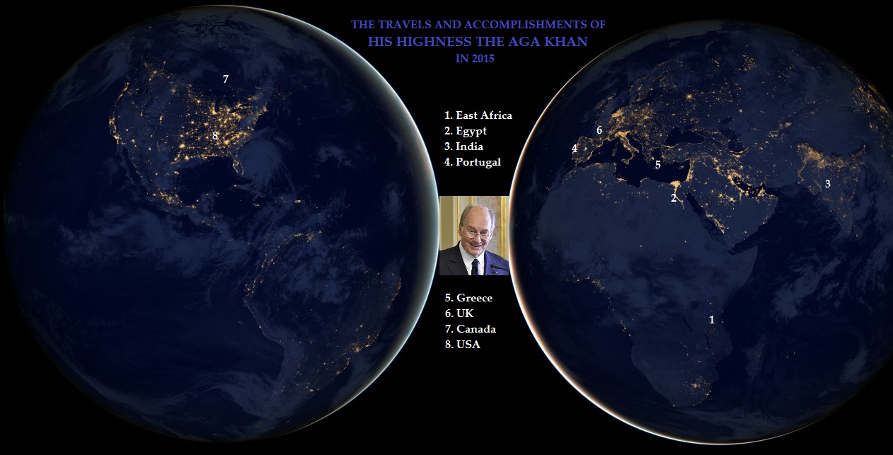 Please click on image for the first part of a special 3-part series on His Highness the Aga Khan's Work and Travels in 2015.