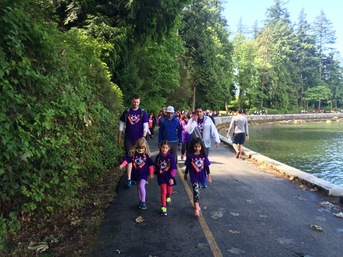 Children lead the way at the World Partnership Walk held in Vancouver on Sunday, May 29, 2016. Photo: Malik Merchant. Simerg. Please click on image for more photos