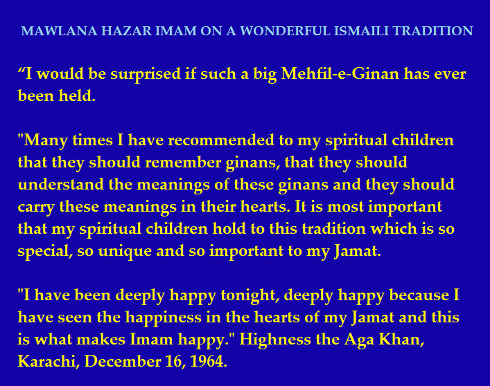 Mawlana Hazar Imam on Ginans