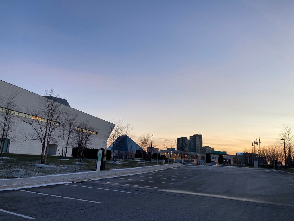 Aga Khan Museum, the Park, Ismaili Centre, Flags and the crescent moon, Simerg