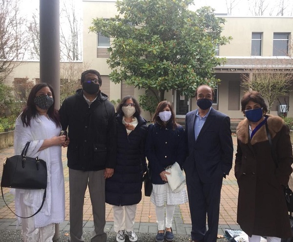 Malek Merchant family at her funeral