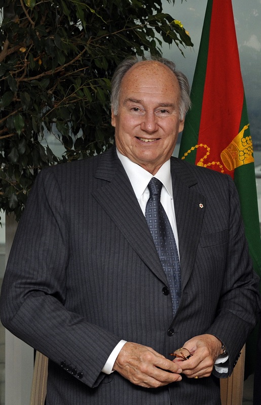Flag of the Ismaili Imamat Aga Khan portrait by Jean-Marc Carisse