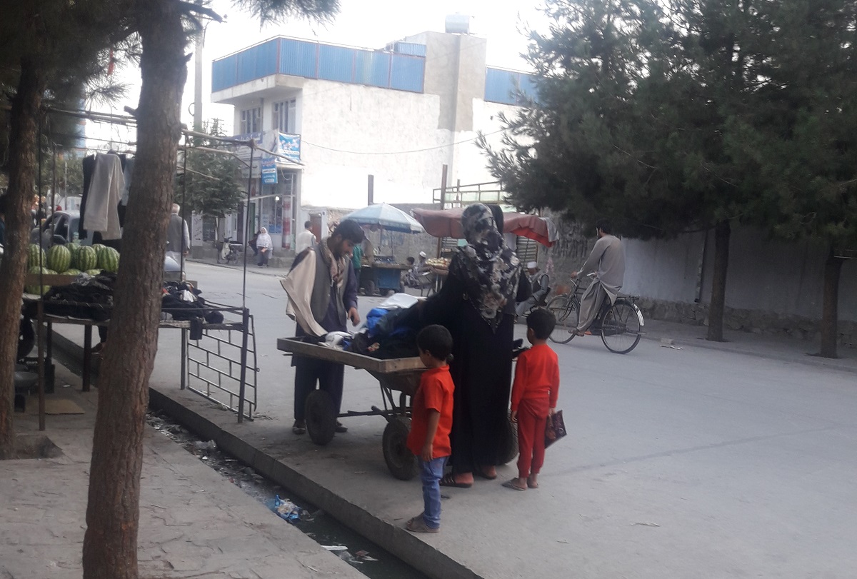 A woman shops at the Qala-e-Fathullah neighbourhood in Kabul.