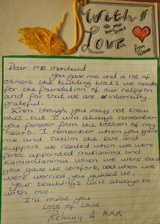 Tribute to Mrs. Merchant