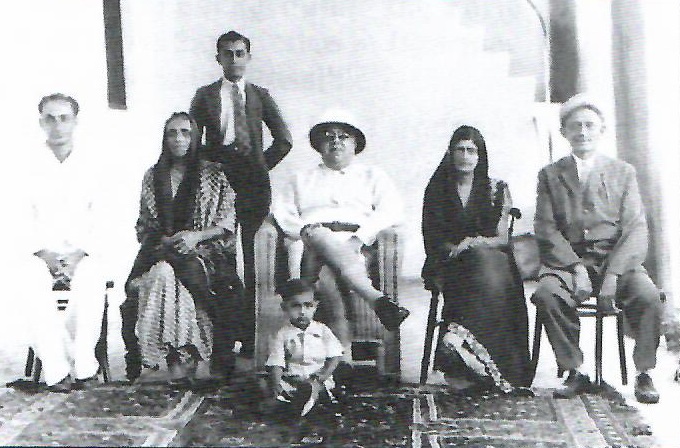 Mancoor Ladha and family with His Highness the Aga Khan III, Simerg Ismaili author series.