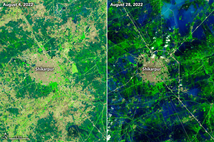 The Floods in Pakistan Satellite Images from NASA